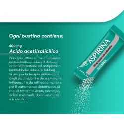 Aspirina 500 mg Granulato Sollievo Dolori e Febbre 20 Bustine Aspirina - 11