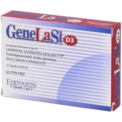 GeneLaSi D3 Integratore Lattoferrina Lactobacillus 20 Capsule Farmagens Health Care - 2