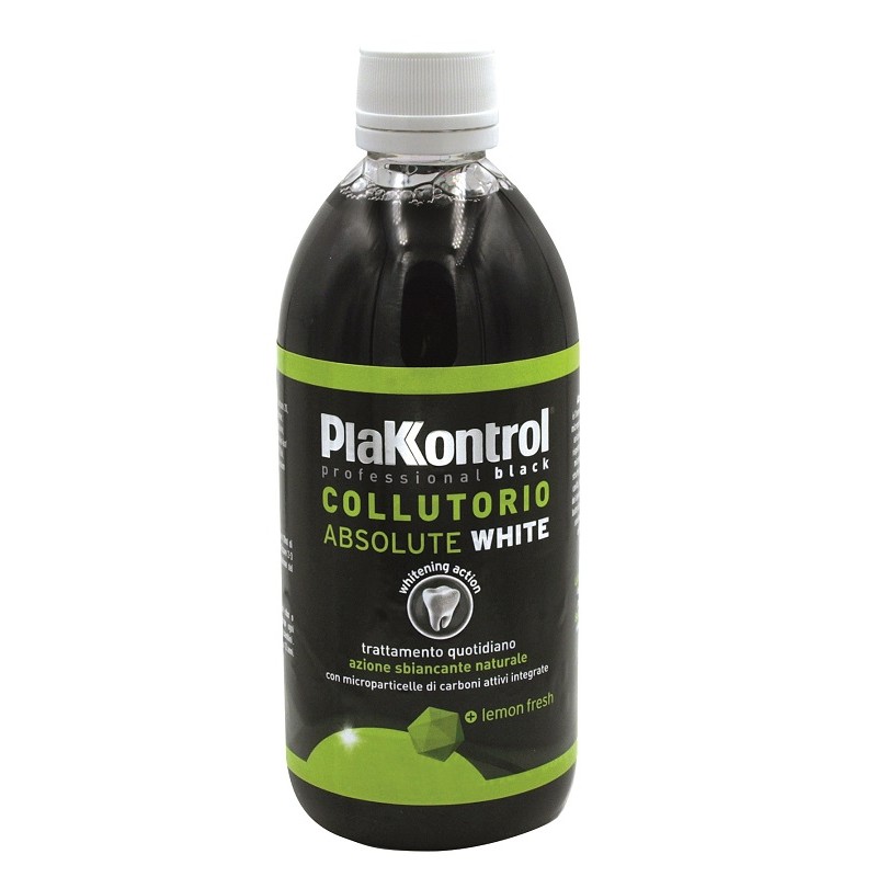 Ideco Plakkontrol Absolute White Collutorio Black 500 Ml Ideco - 1