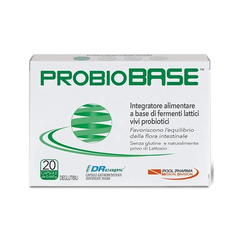 Probiobase Integratore per il Benessere Intestinale 20 Capsule Pool Pharma - 1