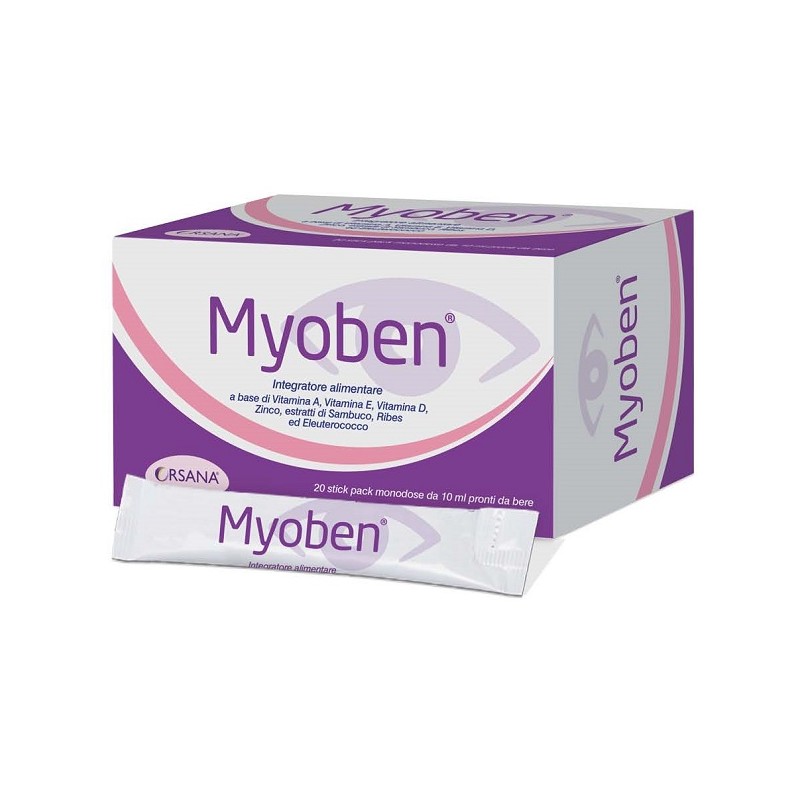 Orsana Italia Myoben 20 Stick Pack Monodose Da 10 Ml - Integratori per occhi e vista - 982395663 - Orsana Italia - € 23,80