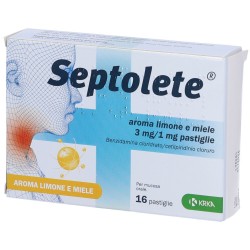 Krka Farmaceutici Milano Septolete Aroma Limone E Miele 3 Mg/1 Mg Pastiglie - Rimedi vari - 043735075 - Krka Farmaceutici Mil...