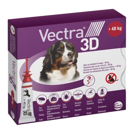 Vectra 3D Spot-on 3 Pipette Soluzione Cani 40 Kg Rosso Vectra - 1