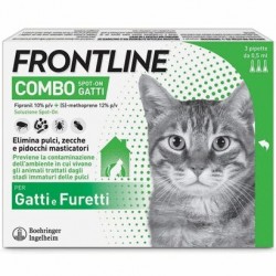 Frontline Combo Spot-On Gatti e Furetti 3 Pipette Soluzione Insetticida - Antiparassitari per gatti - 103647032 - Frontline -...