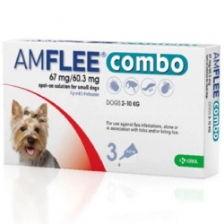 Amflee Combo 67mg 60.3mg Antiparassitario Cani 2-10 kg 3 Pipette - Antiparassitari per cani - 104920020 -  - € 15,09