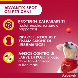 ADVANTIX SPOT ON*soluz 6 pipette 2,5 ml 250 mg + 1.250 mg cani da 10 a 25 kg - Antiparassitari per cani - 103628057 - Advanti...