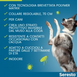 Seresto Collare Antiparassitario 45 g (70 cm) per Cani Grandi Sopra 8 Kg Seresto - 4