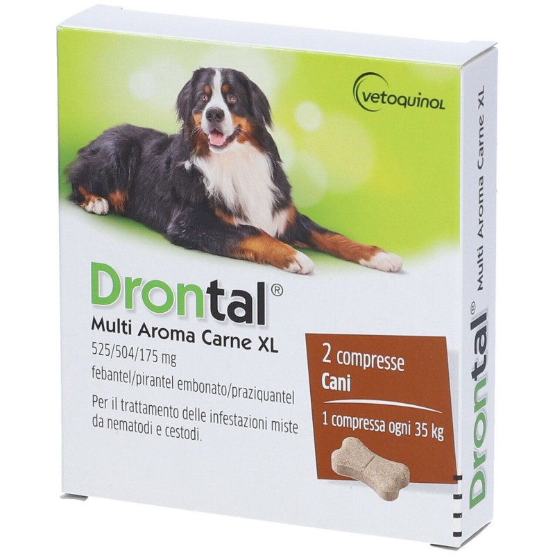 Drontal Multi Aroma Carne XL Sverminazione Completa 2 Compresse Drontal - 2