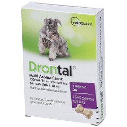 Drontal Multi Aroma Carne Antielmintico Per Cani 2 Compresse - Antiparassitari per cani - 104701014 - Drontal - € 14,28