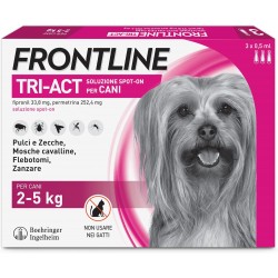 Frontline Tri-Act Spot-On Antiparassitario per Cani 2-5 Kg 3 Pipette - Antiparassitari per cani - 104672023 - Frontline - € 2...