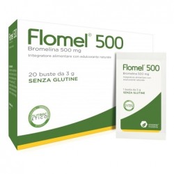 Flomel 500 Integratore di Bromelina 20 Bustine - Integratori drenanti e anticellulite - 976776601 - Esserre Pharma - € 21,05