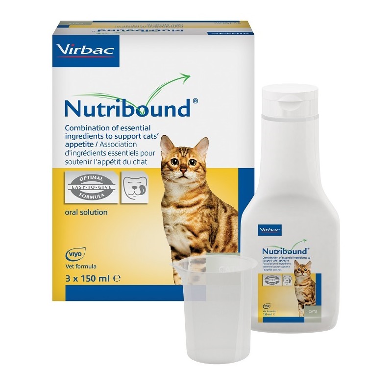 Virbac Nutribound Soluzione Orale Appetibile Per Gatto 3 Flaconi Da 150 Ml Virbac - 1