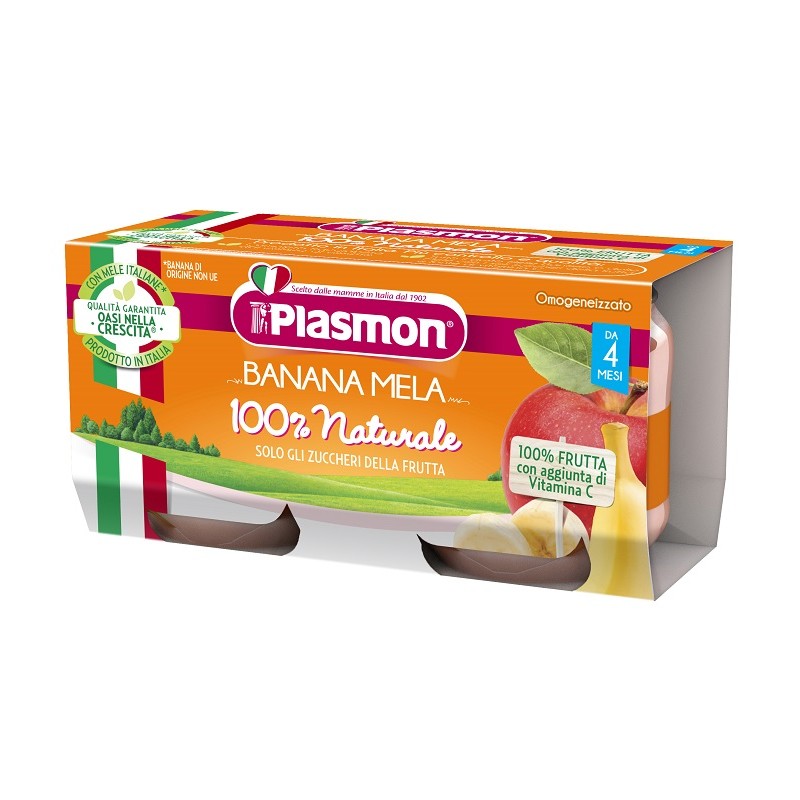 Plasmon Omogeneizzato Banana Mela 2 X 80 G Plasmon - 1