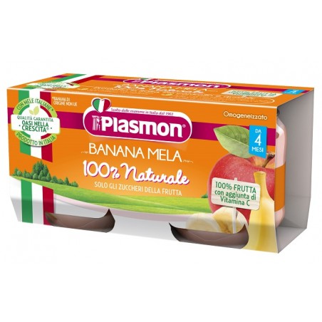 Plasmon Omogeneizzato Banana Mela 2 X 80 G Plasmon - 1