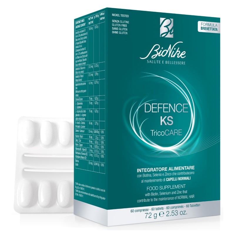 Bionike Defence KS Tricosafe Integratore Anticaduta Capelli 60 Compresse BioNike - 1