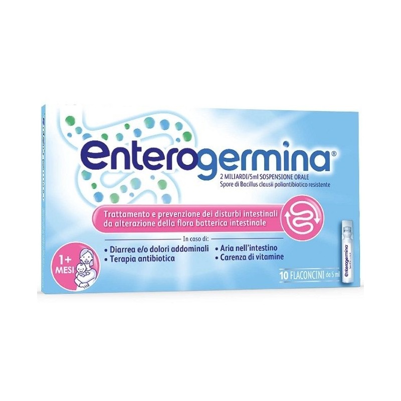 Enterogermina 2 Miliardi Fermenti Lattici 10 Flaconcini 5 ml Enterogermina - 2