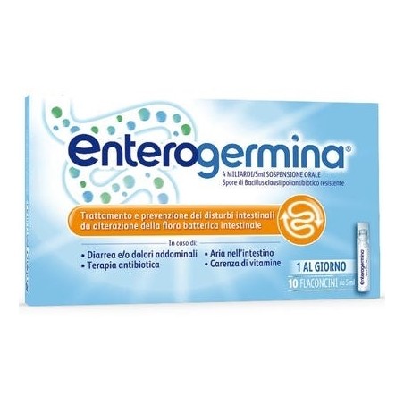 Enterogermina 4 Miliardi Ripristina Equilibrio Intestinale 10 Flaconcini Enterogermina - 4