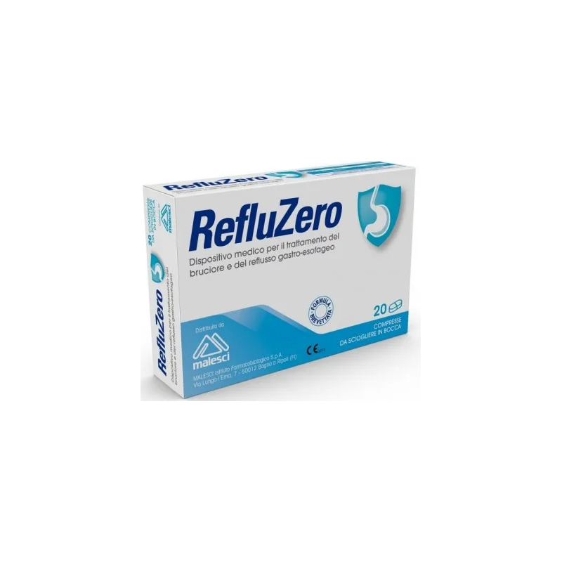 RefluZero Trattamento Rapido Reflusso E Bruciore 20 Compresse  - 1