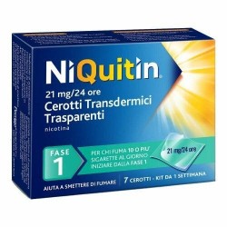 Niquitin Cerotti Transdermici Trasparenti 21mg 24h 7 Pezzi NiQuitin - 1