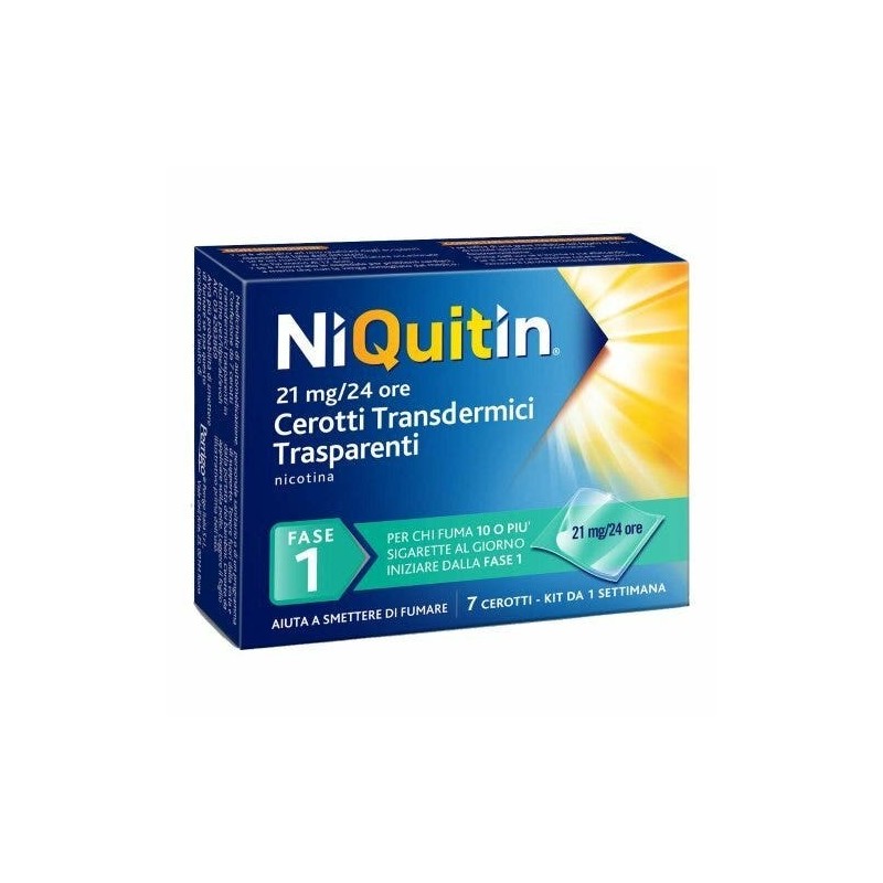 Niquitin Cerotti Transdermici Trasparenti 21mg 24h 7 Pezzi NiQuitin - 1