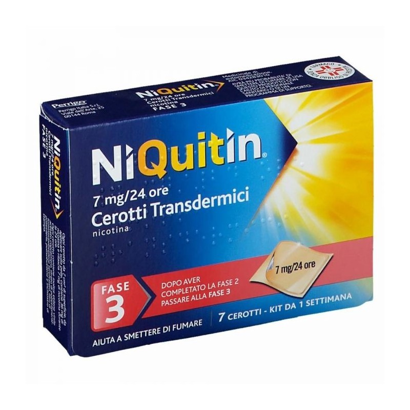 Niquitin Fase 3 Per Smettere Di Fumare 7 Cerotti Transdermici 7 Mg NiQuitin - 1