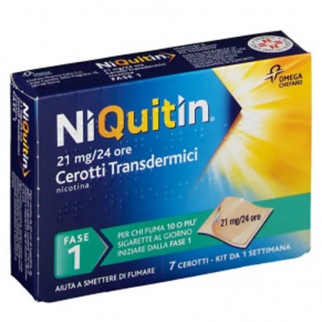 Niquitin Fase 1 Per Smettere Di Fumare 7 Cerotti Transdermici 21 Mg NiQuitin - 1