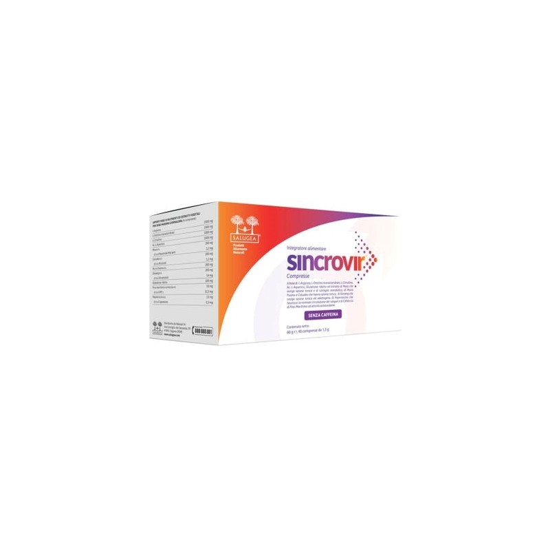 Salugea Sincrovir Integratore Tonico Metabolico con Ginseng 40 Compresse Salugea - 6