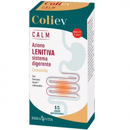 Erba Vita Coli Ev Calm Integratore Per Intestino 45 Capsule Erba Vita - 1