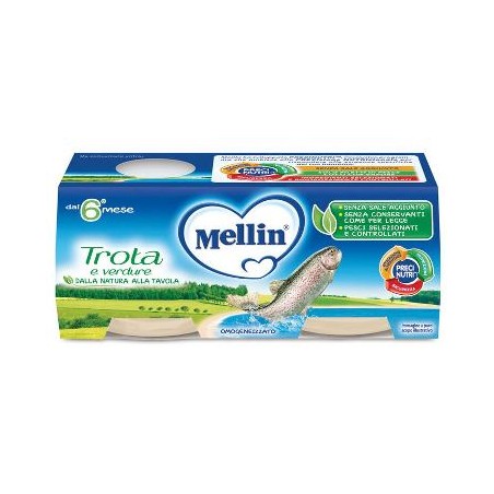 Danone Nutricia Soc. Ben. Mellin Omogeneizzato Trota 2 X 80 G Danone Nutricia Soc. Ben. - 1