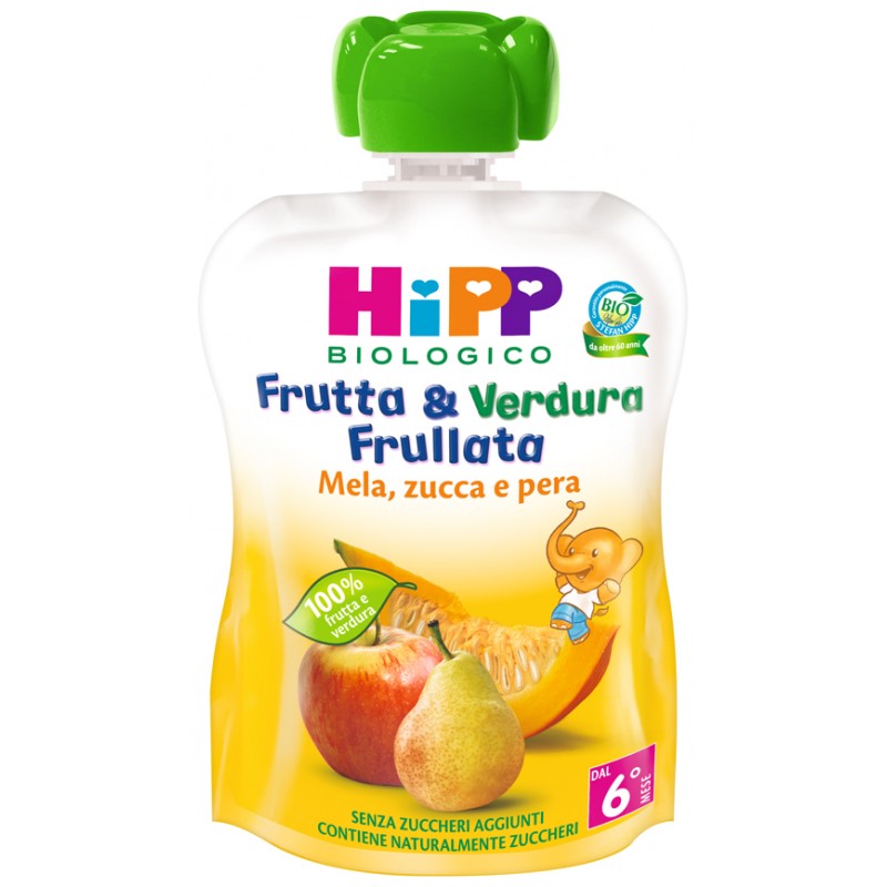 Hipp Italia Hipp Bio Frutta & Verdura Mela Pera Zucca 90 G Hipp - 1