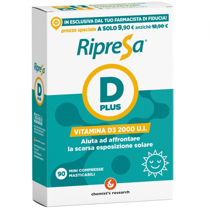 Chemist's Research Ripresa D Plus Vitamina D3 90 Compresse Masticabili Chemist's Research - 1