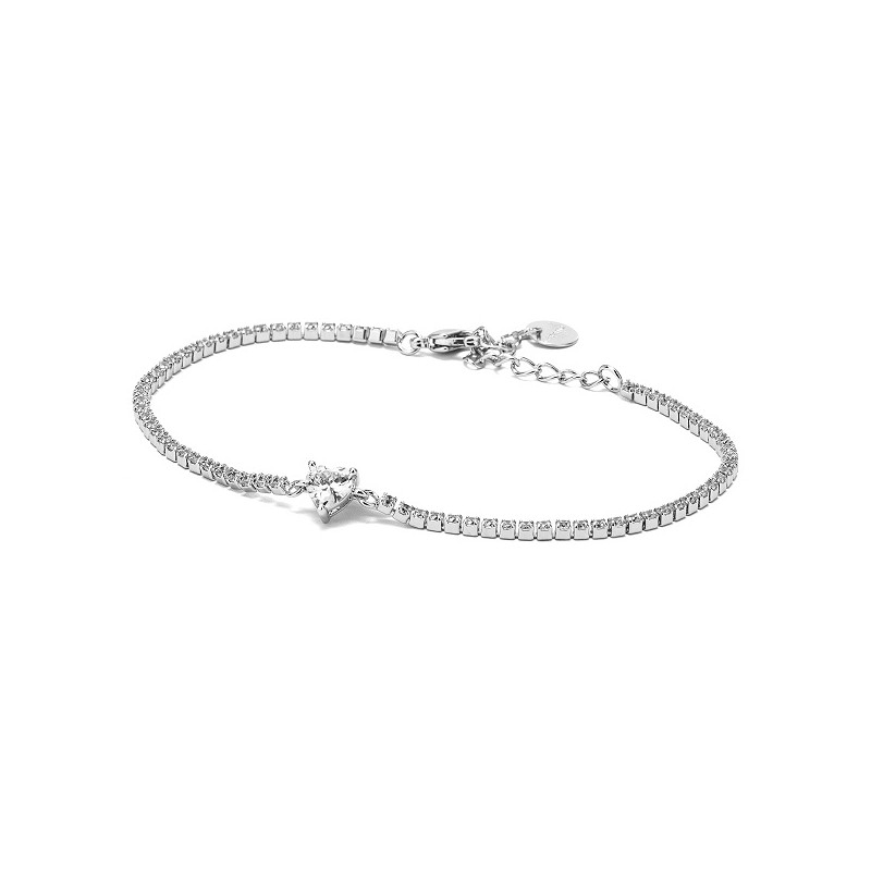 Mami Verame N04 Clara Bracciale Tennis Con Zircone Taglio Cuore PuroBio - 1