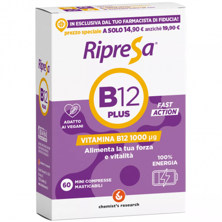 Chemist's Research Ripresa B12 Plus Integratore 60 Compresse Chemist's Research - 1