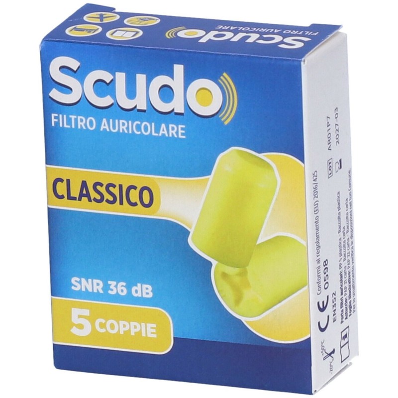 Pasquali Filtro Auricolare Earplug Scudo Classic 5 Coppie 10 Pezzi Pasquali - 1