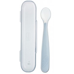 Chicco Cucchiaio Silicone Con Case Grigio 6 Mesi+ Chicco - 1