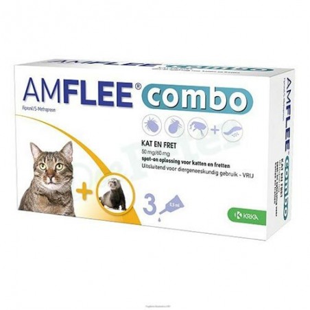 Amflee combo 50 mg/60 mg soluzione spot-on per gatti e furetti  - 1