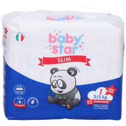 Farvima Medicinali Pannolini Babystar Slim 2/5kg Taglia 1 New Born 22 Pezzi Farvima Medicinali - 5