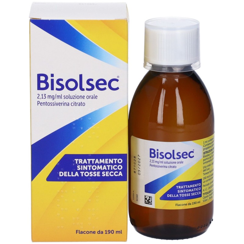 Bisolsec 213 mg Soluzione Orale Tosse Secca Flacone 190 ml  - 1