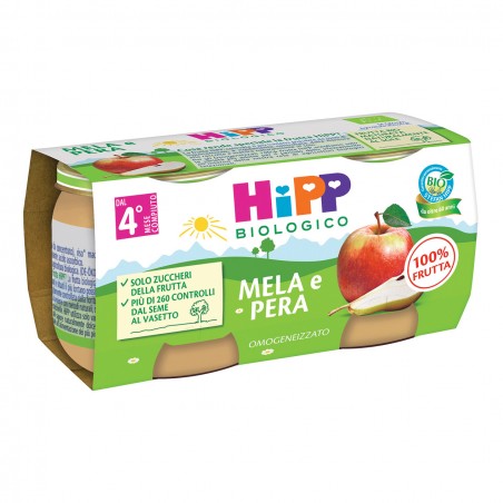 HIPP OMOGENEIZZATO MELA/PERA 2 X 80 G Hipp - 1