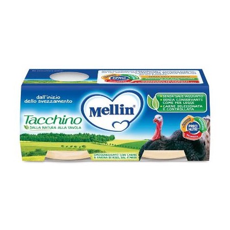 Danone Nutricia Soc. Ben. Mellin Omogeneizzato Tacchino 2 X 80 G Danone Nutricia Soc. Ben. - 1