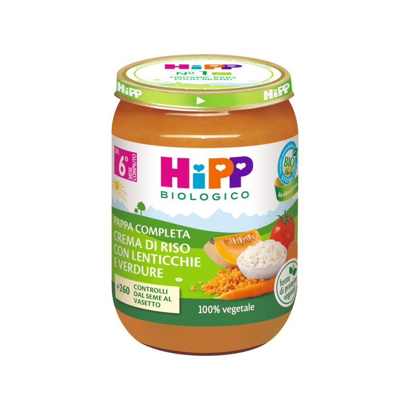 Hipp Italia Hipp Crema Di Riso Lenticchie Verdure 190 G Hipp - 1