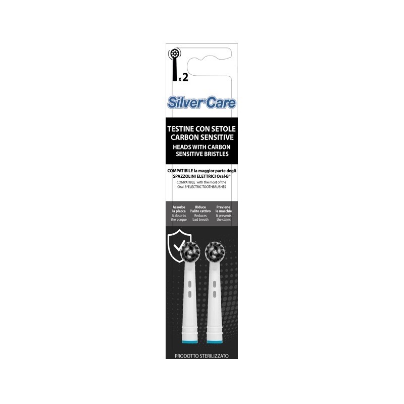 Zzolificio Piave Silvercare Carbon 2 Testine Ricambio Compatibili Oral B Zzolificio Piave - 1