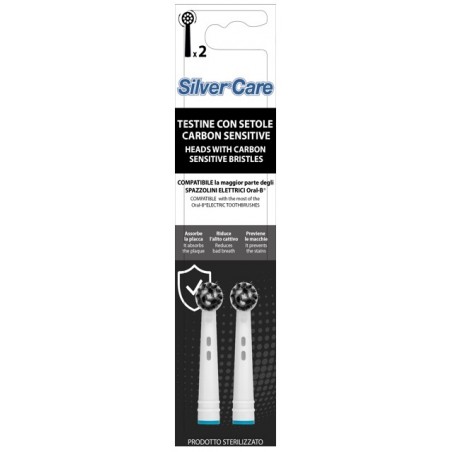 Zzolificio Piave Silvercare Carbon 2 Testine Ricambio Compatibili Oral B Zzolificio Piave - 1