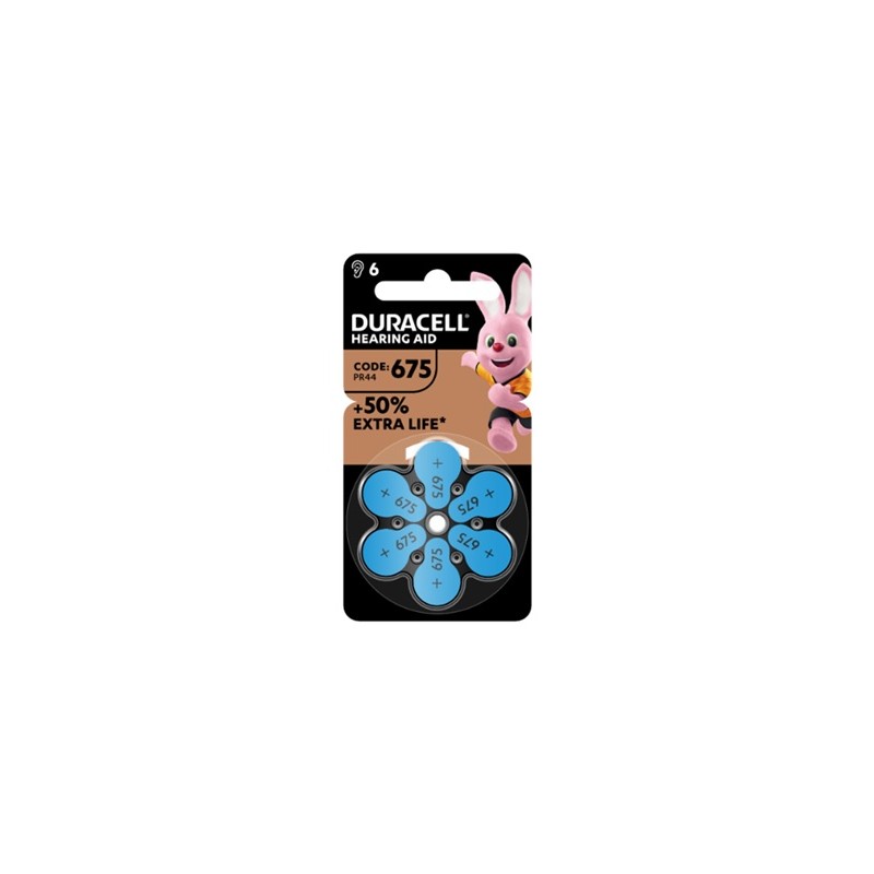 Duracell Italy Duracell Easy Tab 675 Blu Batteria Per Apparecchio Acustico 6 Pezzi Duracell Italy - 1