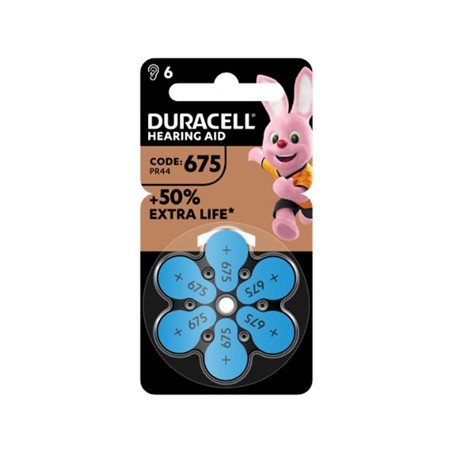 Duracell Italy Duracell Easy Tab 675 Blu Batteria Per Apparecchio Acustico 6 Pezzi Duracell Italy - 1