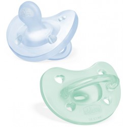 Chicco Gommotto Silicone Azzurro 2-6 Mesi 2 Pezzi Chicco - 1