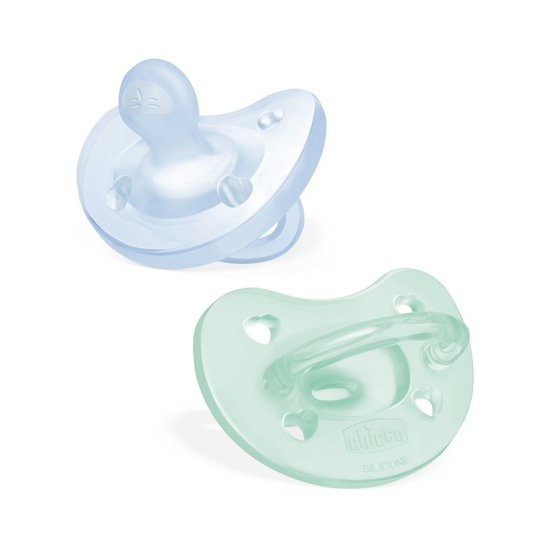 Chicco Gommotto Silicone Azzurro 2-6 Mesi 2 Pezzi Chicco - 1