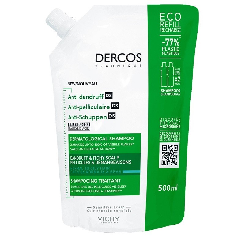 Vichy Dercos Eco Ricarica Shampoo Anti Forfora 500 Ml Vichy - 1