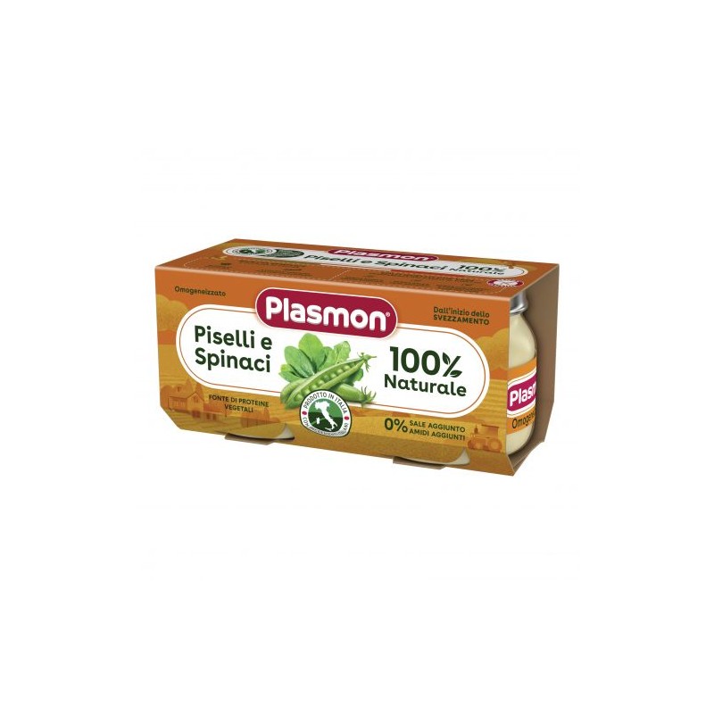 Plasmon Omogeneizzato Piselli Spinaci 2 Pezzi Da 80 G Plasmon - 1