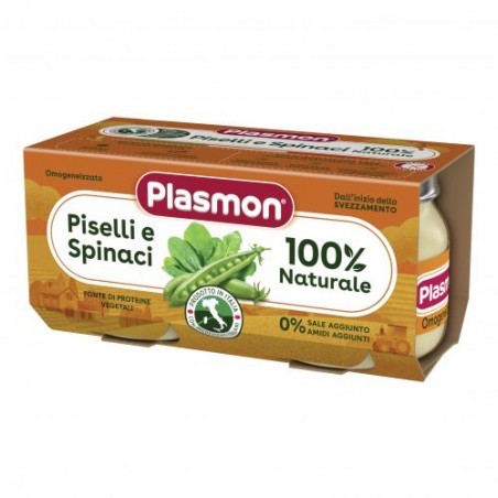 Plasmon Omogeneizzato Piselli Spinaci 2 Pezzi Da 80 G Plasmon - 1